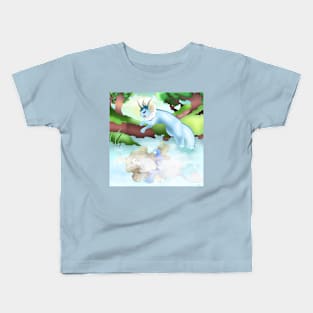 Mermaid with water fox Kids T-Shirt